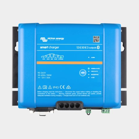 Cargador de baterías Victron Phoenix Smart IP43, 120 - 230 V, 12 V, 50 A / hora, con 3 salidas, sin cable de carga