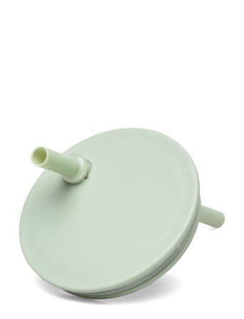 Straw Lid Green Design Letters