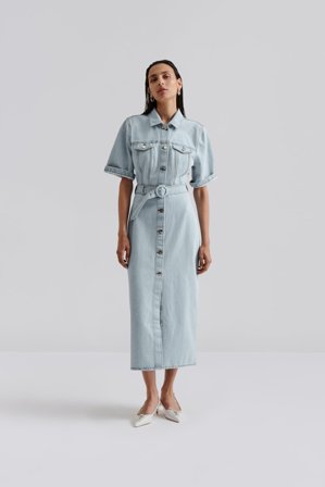 Malina - Eudora midi dress - 44 - Light blue