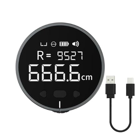 Digitalt målebånd Smart digitalt målebånd med LCD-skjerm Digital linjal Type-C Oppladbart lengdemålingsverktøy [Db]