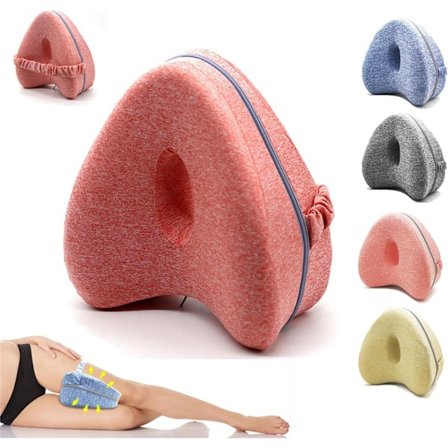 QU/Smooth Spine Alignment Pude til Memory Foam Pude og Knæpude til Sidesovere Lindrer Hofte- og Ben Smerter
