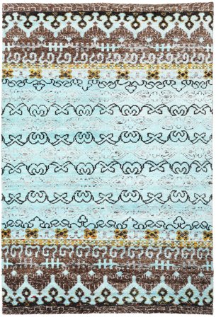 Quito 190X290 Light Blue Silk Rug