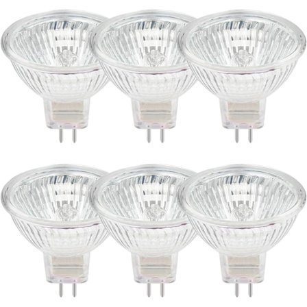 6 kpl Halogeeni Lamput GU5.3 MR16 35W 12V Himmennettävä - Lämmin Valkoinen 2800k, 400 Lumenia, Lasikupu Jz db