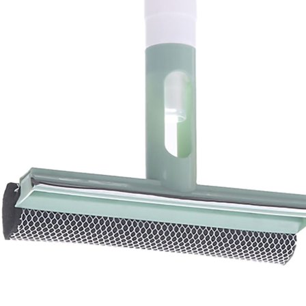 3 in 1 Ikkunanpesin Kaavin Irrotettava Tanko Suihku Lasinpyyhin Vesipullolla Vihreä