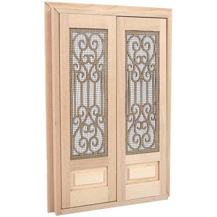 1:12 Skala Miniature Træ Dør til Dukkehuse Legetøj Simulation Mod