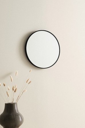 Jotex - Spiegel ø 40 Cm Zwart Zwart - MEGHAN - Koop Badkamerspiegels bij Jotex