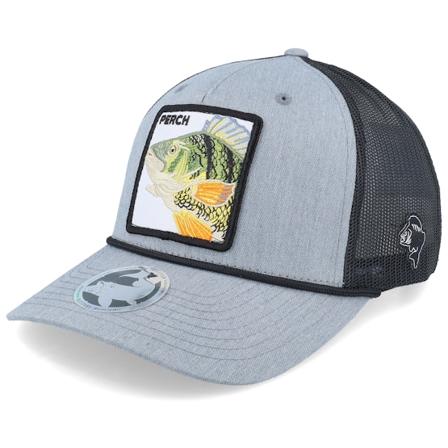 Skillfish - Grigio trucker Cappellino - Perch Pro Fishing 112fpr Split Grey/Black Rope Trucker @ Hatstore