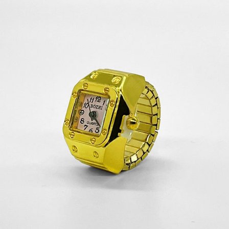 Vintage Rings Punk Elastisk Stretchy Quartz Watch Rings for Wome