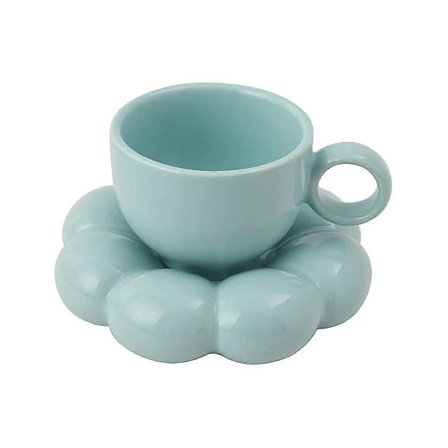 Blommig Kaffekopp & Fat Set Söt Mugg & Fat Set Keramisk Kaffekopp med Solrosfat Latte AFL