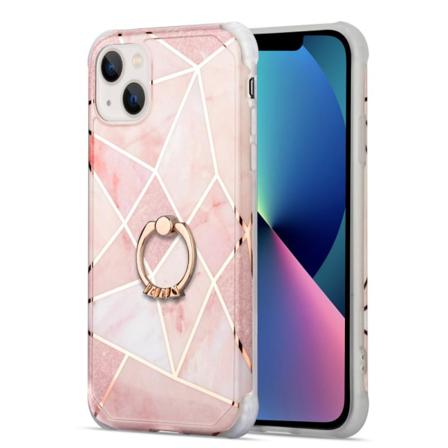 Marmor Tpu Skal Med Ring Iphone 13 - Motiv 3 Multifärg