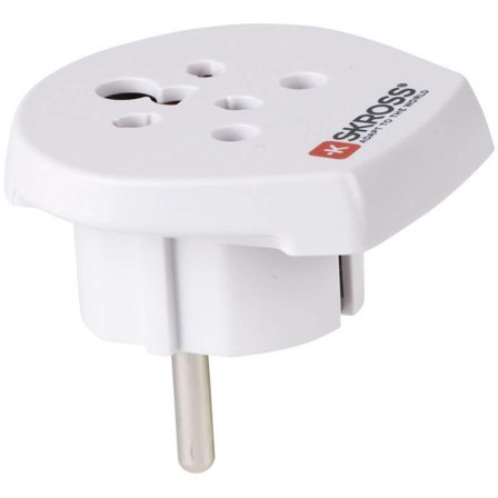 SKROSS Country Travel Adapter India-Israel-Denmark to Europe - strømkoblingsadapter