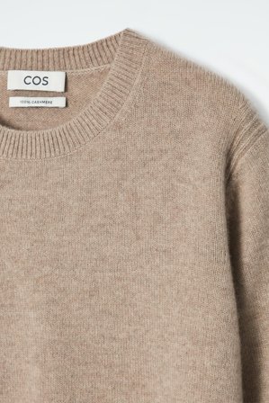 COS Women's Jersey Cashmere in Beige