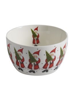 Schale aus Porzellan mit bedrucktem Motiv Weihnachtsfrieden Weiß - 20 cl - Nääsgränsgården