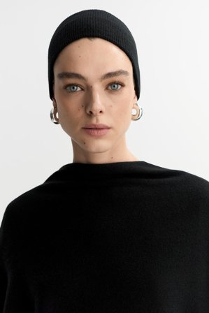 Soft Goat - Knitted headband - Headband - One Size - Black