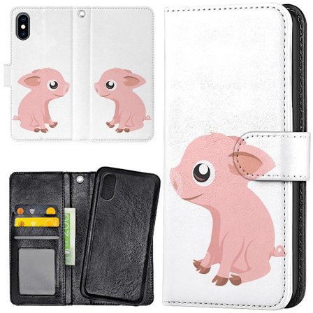 iPhone XR - Plånboksfodral/Skal Minigris