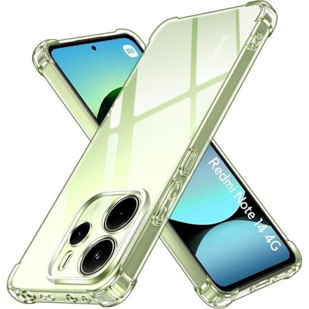 Coque - Phonillico - Xiaomi Redmi Note 14 4G - Iskunkestävä - Pehmeä - Läpinäkyvä