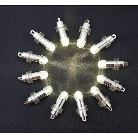 12 stk. ikke-blinkende, vandtætte festbelysning til lanterner, papirblomster, balloner eller bryllup 12 stk. varmt hvid KLB