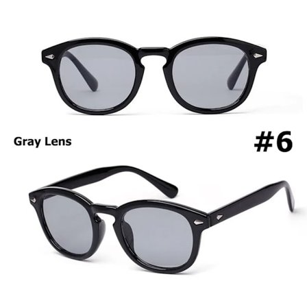 JackJad Nya Mode Johnny Depp Lemtosh Stil Runda Solglasögon Tonade Havslinser Märkesdesign Party Show Solglasögon Oculos De Sol