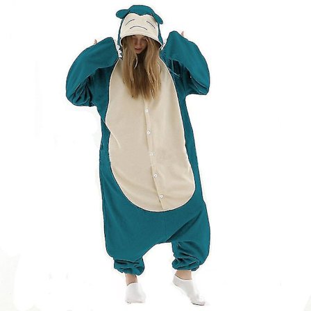 Voksen Onesie Pyjamas, Dyrekigurumi Onesie For Menn Kvinner Helkroppspyjamas Tegneserie Snorlax Pyjamas Cosplay Kostyme