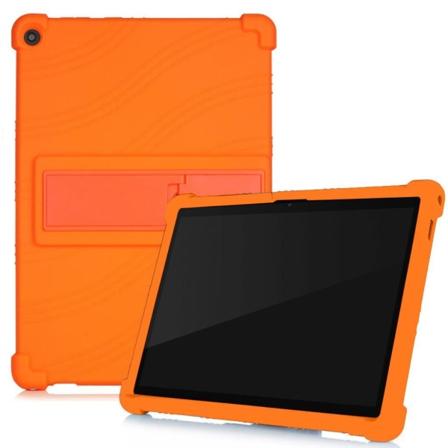 Silikonfodral med slide-out och kickstand för Lenovo Tab M10 FHD Plus - Orange Orange