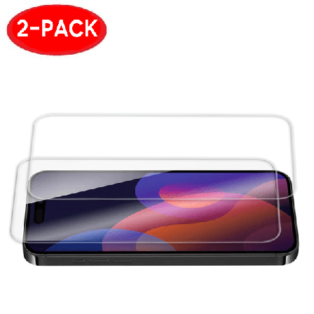 2-Pack - iPhone 15 Pro Max Skärmskydd i Härdat Glas