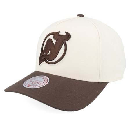 Mitchell & Ness - NHL Beige adjustable Cappellino - Hatstore Exclusive x New Jersey Devils Fashion 2t Pro Cream/Brown A-Frame Adjustable @ Hatstore