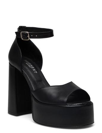 Gaile Sandal Med Hæl Svart Pavement*Betinget Tilbud