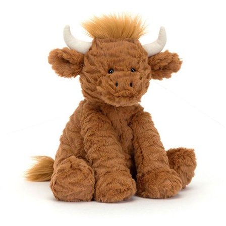 Jellycat Amuseables Fuddlewuddle Highland Cow Plyschleksak 24cm