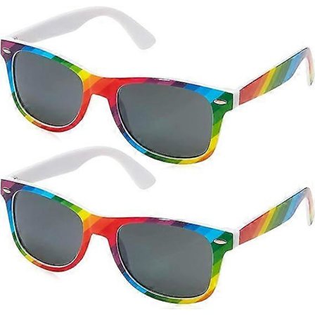 Regnbuesolbriller for kvinner og menn for hverdagsbruk og festivaler Pride party regnbueparadefeiring