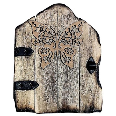 Sommerfugl Miniatyr Tre Dør Utendørs Miniatyr Tre Dekor Dør Fe Dør Hagetilbehør