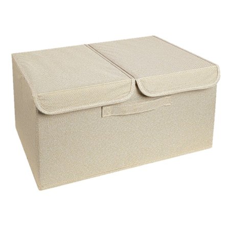 Sammenleggbar tykk undertøy sokker organizer dobbel lokk oppbevaringsboks for sokker BH-er slips håndklær khaki