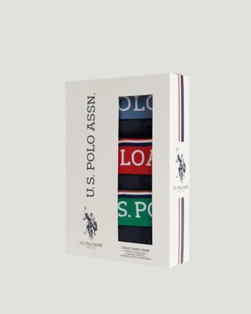 U.S. Polo Assn. USPA Trunk 3 Pack Blå Undertøy Gutt - Kids Brand Store