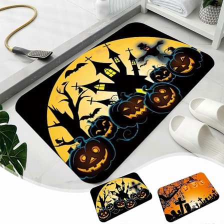 Jacenvly Nye Efterårsdekorationer til Hjemmet Badeværelse Absorberende Gulvmåtte, Absorberer Hurtigt Vand, Fast Indpakkede Kanter, Let at Opbevare, 