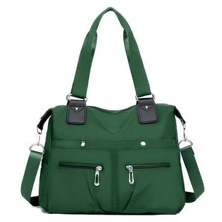 Stor kapasitet Skulderveske Vanntett Multi Pocket Dame Tote Nylon Bag