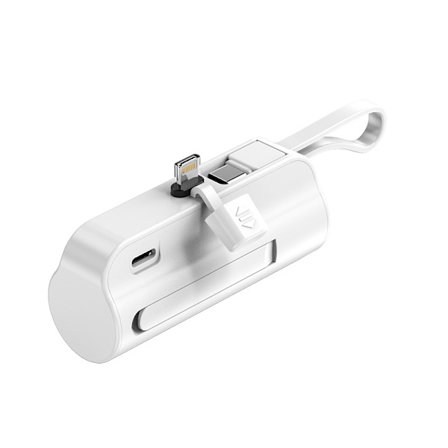 5000 mAh kapsel powerbank liten mini portabel utomhus inbyggd sladd mobil powerbank