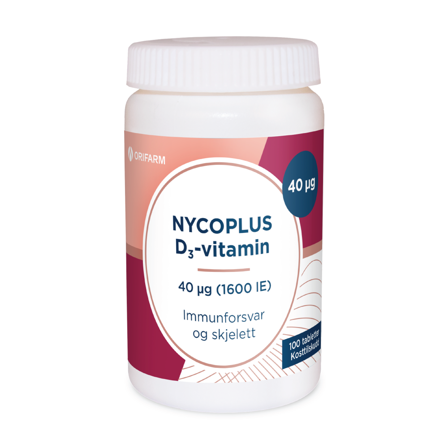 Nycoplus D3-Vitamin 40 μg, 100 stk.