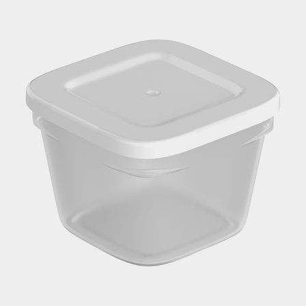 Recipientes de almacenamiento Nordiska Plast Everyday, transparente/blanco, 90 ml, paquete de 4