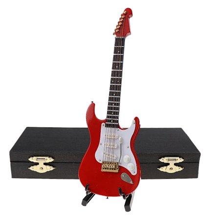 Miniature Guitar Model Simulering Elektrisk Guitar Musikinstrument_Super Gave