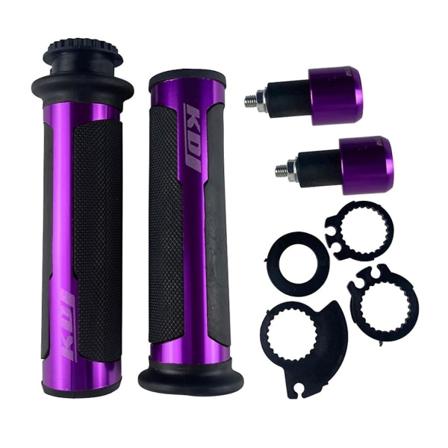 Moottoripyörän kädensijat Ohjaustangon kädensijat Päätytulpan kääntyvällä kaasukahvalla