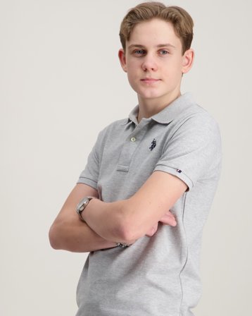 U.S. Polo Assn. DHM Pique Polo Grijs Polo-/rugbyshirts Jongens - Kids Brand Store
