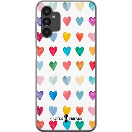 Kompatibel Mobilcover til Samsung Samsung Galaxy A04s Cactus and Friends - Watercolor Love Grid