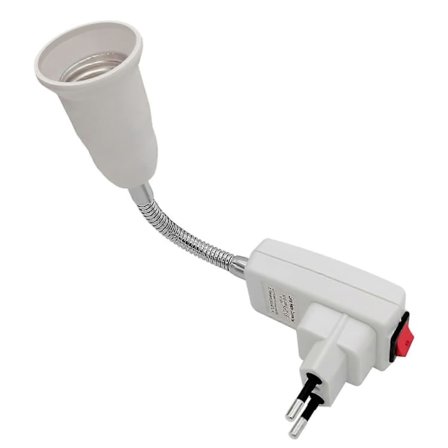 E27 Sockel med Strömbrytare för Köksvägglampa - AC 220V, Lamphållare E27 Golvlampa Sockel - Garagelampa (utan glödlampa)