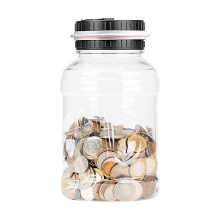 Säästöpossu, LCD-näyttö, Automaattinen kolikonlaskija, Hopea