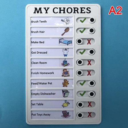 Multifunksjonelle veggmonterte sjekklistetavler justerbare Min A2