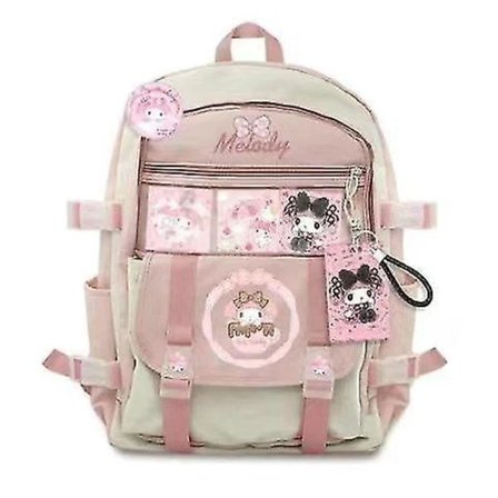Ny Sanrio Kuromi Ryggsekk Skulderveske Pompompurin My Melody Studenter Skolesekk Stor Kapasitet Tegneserie Søt Skolesekk type4 41cm x 31cm x 13cm 