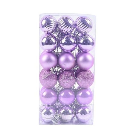 Joulukoristeet Särkymätön Joulukuusen Koriste Set Joulupallot Koriste Uusi Violetti