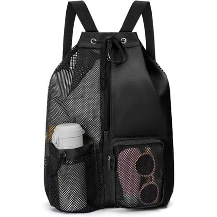 Vandtæt Svømmetaske Snøre Lukning Adskillelse Våd og Tør Mesh Sportstaske til Svømning, Rygsække til Børn Voksne Svømmehal