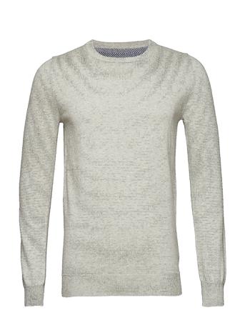 Frederik Strikket Trøje Med Rund Hals Grå Bertoni