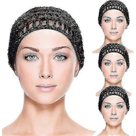 4 stk. Hårnet Hæklet Hue Mesh Hårnet Hæklet Mesh Hårnet Strikket Snood Hat Mesh Hæklet Hårnet Lucky_B