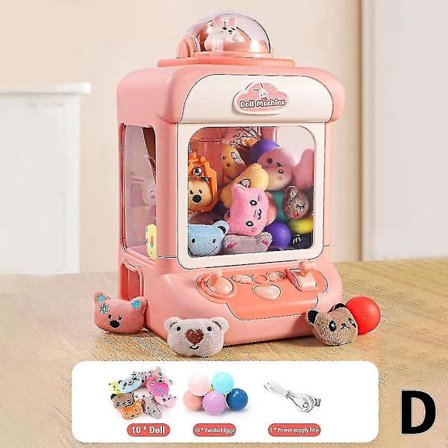 Automatisk gribemaskine legetøj til børn mini tegneserie spil spil klo kran maskiner med lys musik børn legetøj gaver E7x8 D